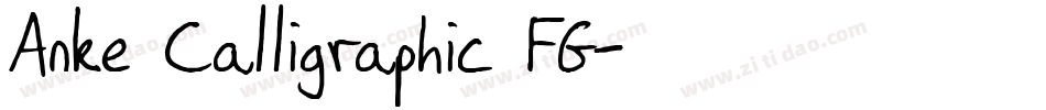 Anke Calligraphic FG字体转换